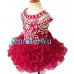 Infant/toddler/baby/children/kids Girl's glitz Pageant evening/prom Dress/clothing  G225 RED WINE